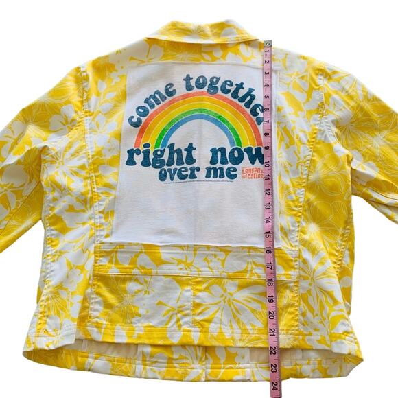 Via Penny Lane Reworked Apparel | The Beatles Come Together Floral Print Jacket - Picture 4 of 7